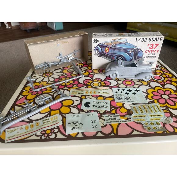 Palmer 1:32 '37 Chevy Custom Convertible Vintage Model Car Kit 252 39 - Picture 2 of 16